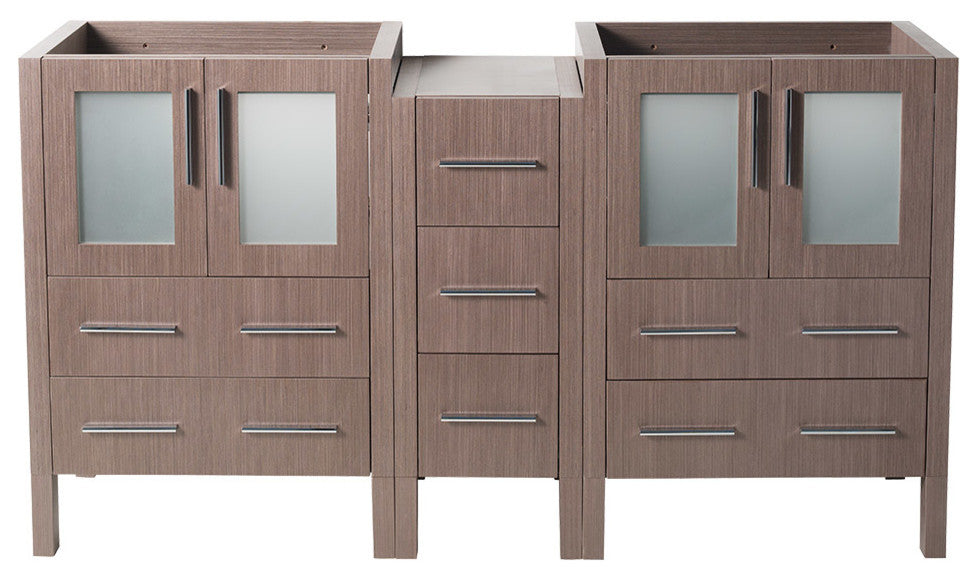 Fresca FCB62-241224GO Torino 60" Gray Oak Modern Bathroom Cabinets