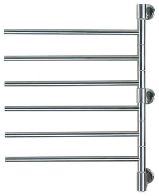 Amba Jack D006 Towel Warmer with 6 Rotating Bars, Brushed Finish