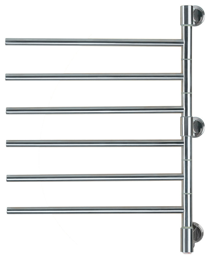 Amba Jack D006 Towel Warmer with 6 Rotating Bars, Brushed Finish
