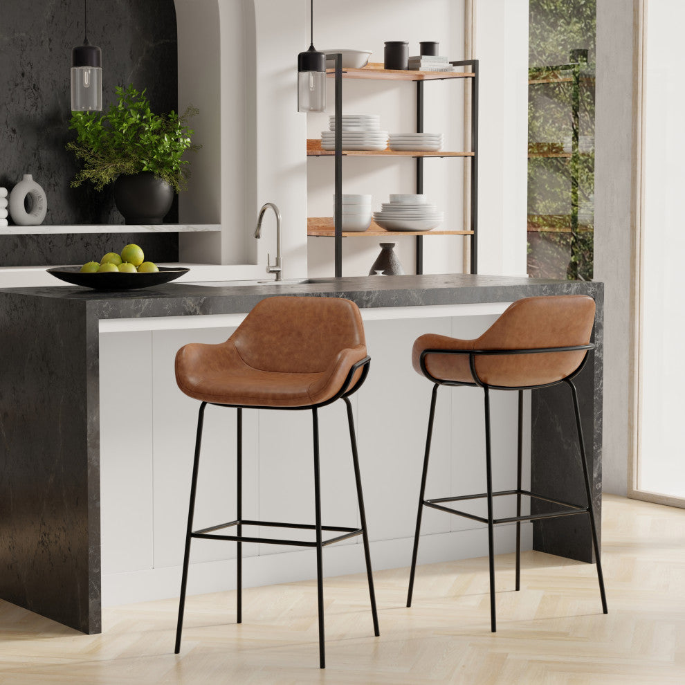 Mira Bar Stool, Distressed Tan