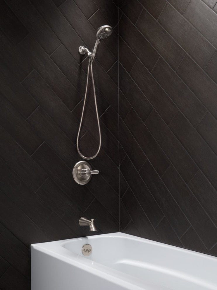 Delta Lahara Tub Spout, Pull-Up Diverter, Stainless, RP51303SS