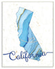 Stupell Industries California Agate Blue US State Design, 13 x 19