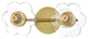 Alexa 2-Light Bath and Vanity Aged Brass Finish