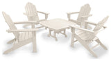Polywood Long Island Adirondack 5-Piece Conversation Group, Sand