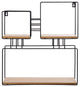 Truu Design Antonucci Decorative Square Metal Frame and Wood Wall Shelf