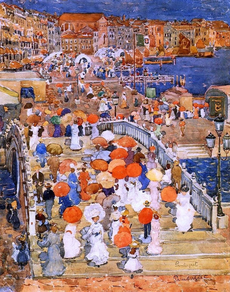 Maurice Prendergast Ponte della Paglia Wall Decal