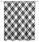 Black and White Diamond Plaid 71x74 Shower Curtain