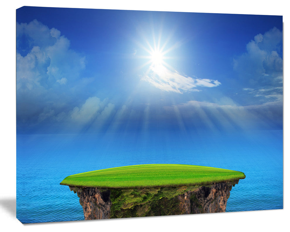 Blue Sky and Sun Shining, Landscape Canvas Art Print, 60x40