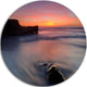 Softness In The Tide Magoito Beach, Seascape Round Wall Art, 11"