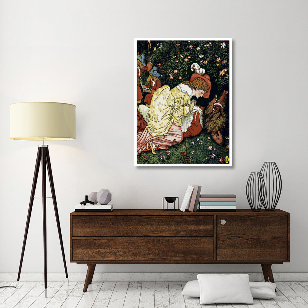 "Beauty and the Beast - In the Woods" Paper Print by Walter Crane, 38"x50"