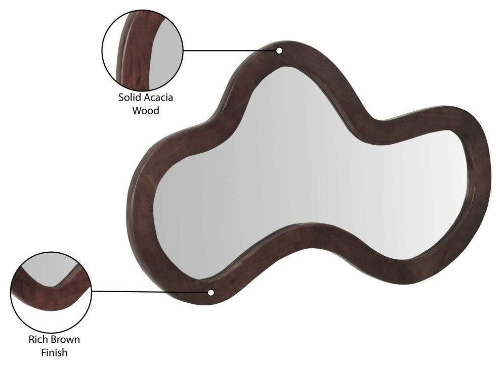 Oblique Mirror, Brown, 28" X 48"