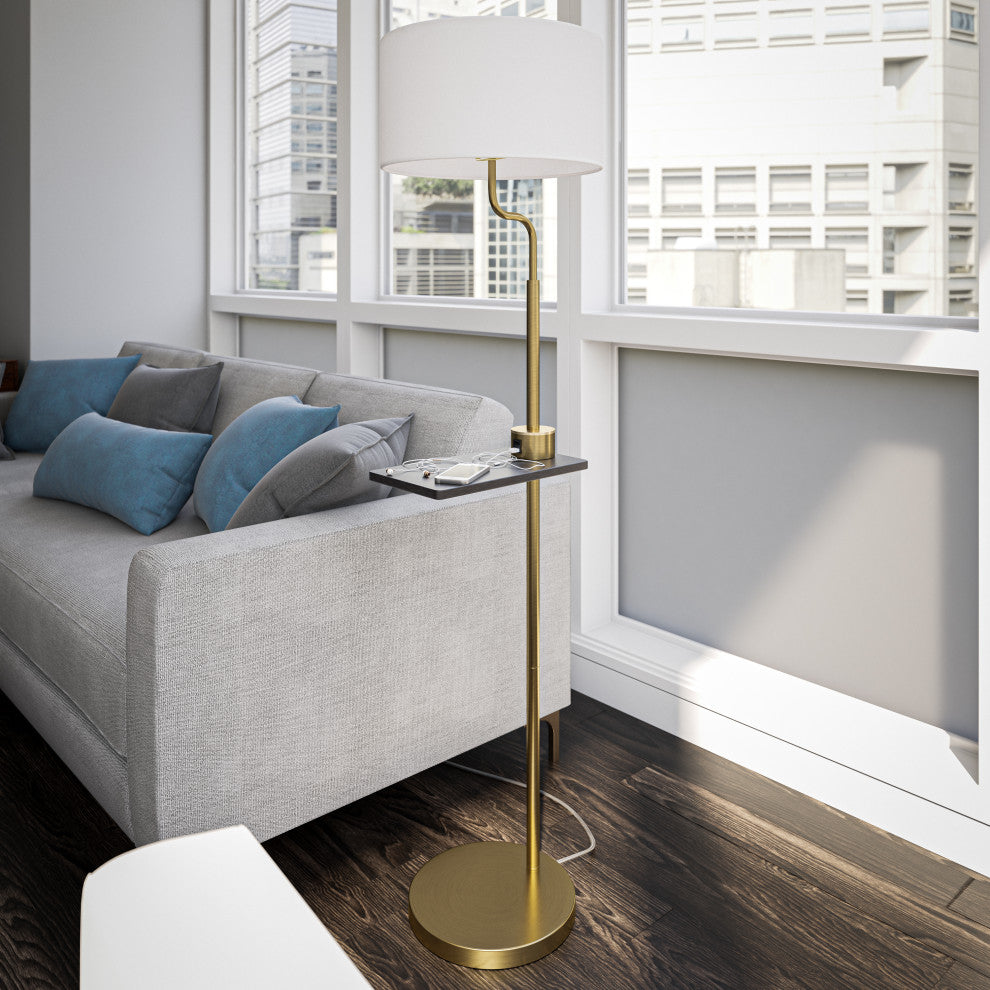 Kenroy 34308AB 1-Light Floor Lamp, Milo