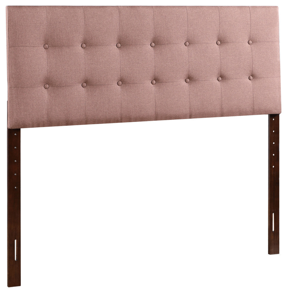 Novo 2 Twill Fabric Headboard, Brown, King