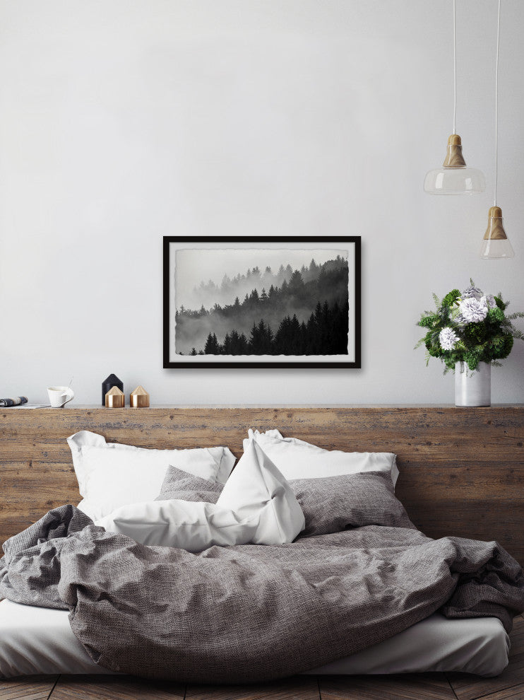 "Foggy Dawn" Framed Painting Print, 30x20