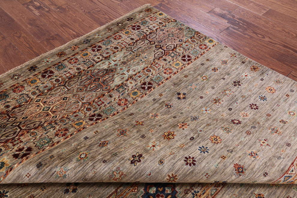 6' 9" X 9' 5" Khorjin Super Kazak Hand Knotted Wool Rug - Q12370