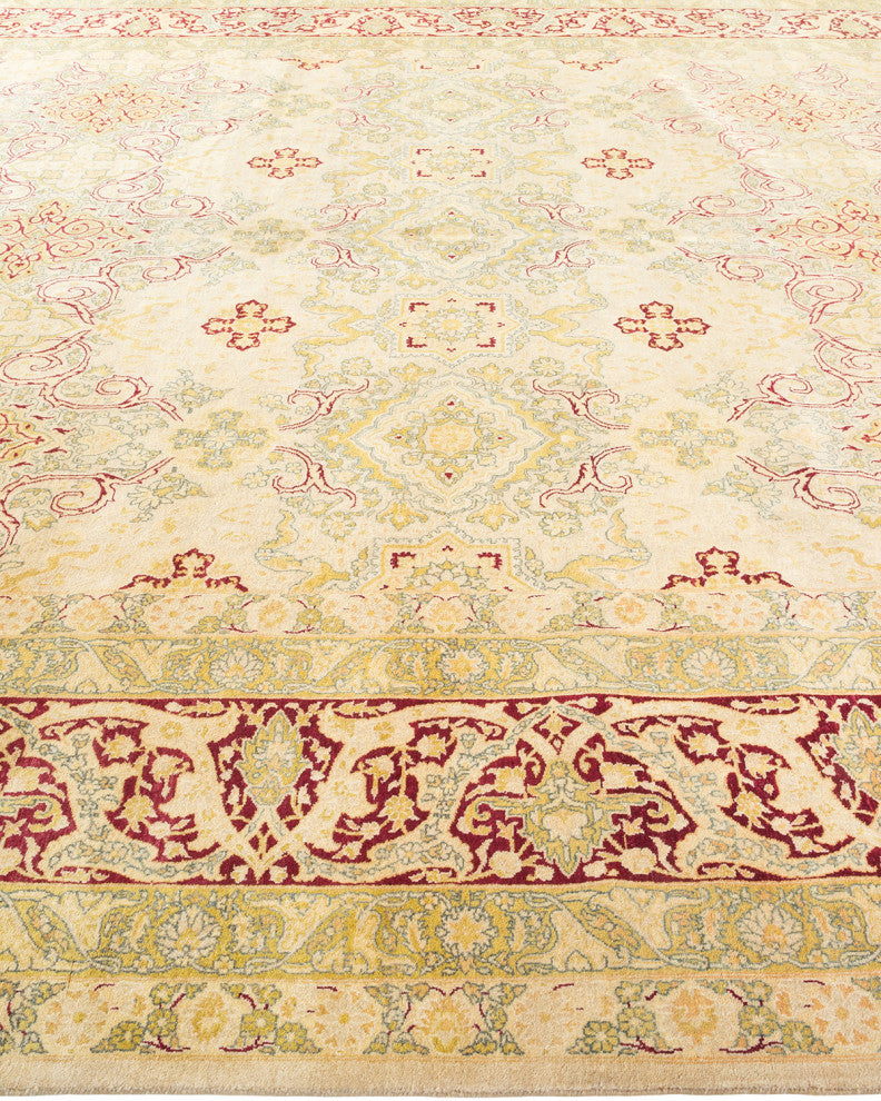 Mogul, One-of-a-Kind Hand-Knotted Area Rug Yellow, 10'1"x18'1"