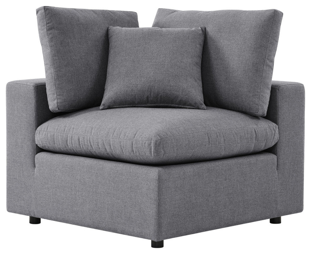 Modular Lounge Sectional Deep Sofa Set, Sunbrella, Gray, Modern, Outdoor