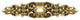 Queensway Pull Antique Pewter, 24k Satin Gold