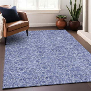Premium Machine Washable Mayfield AMF662 Denim 3' x 5' Rug