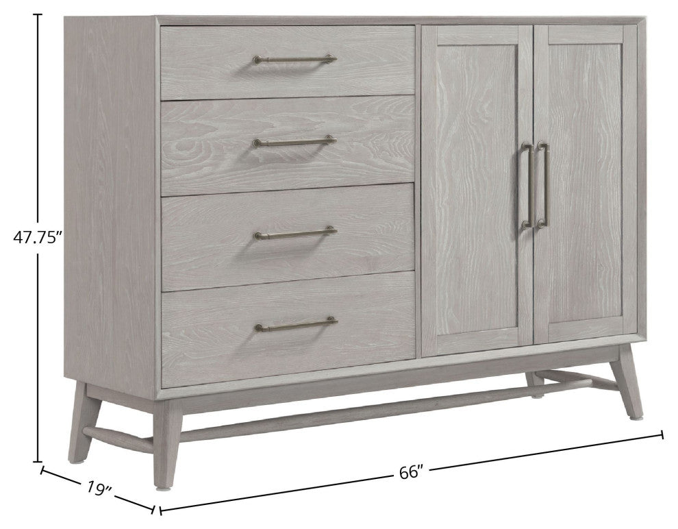Bayside 4-Drawer Gentleman's Chest, White