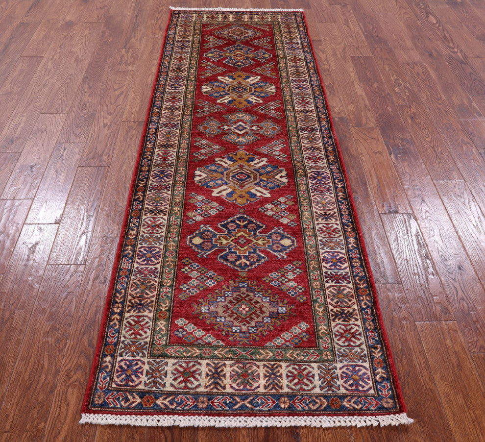 Super Kazak Hand Knotted Runner Rug 2' 9" X 8' 3" - Q12966