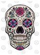 "Sugar Skull I on Gray" Digital Paper Print by Janelle Penner, 22"x26"