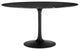 Modway Lippa 54" Artificial Marble Dining Table, Black Black
