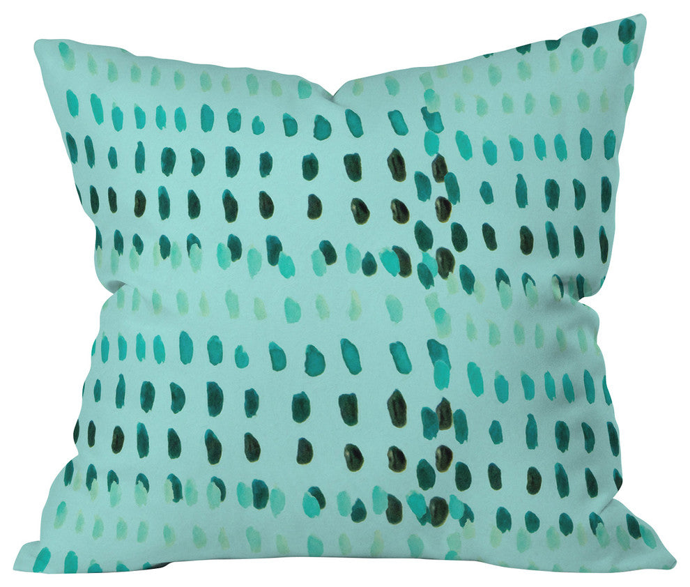 Morgan Kendall aqua dashes Throw Pillow