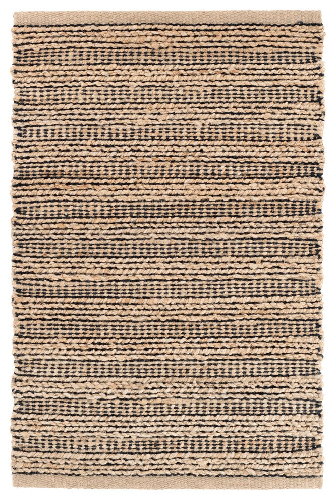 Dash & Albert Simba Black Handwoven Jute Rug, Black, 2' x 3'