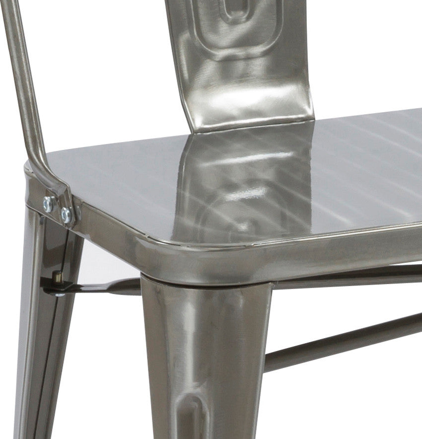 Rooney Metal Dining Bench, Gunmetal