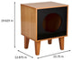 Elegant Home Fashions Wooden Cat Pet House Bed Side Table PET-990