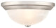 2 Light 13" Satin Nickel Flushmount