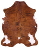 7' 5" X 6' 2" Brindle Natural Cowhide Rug C1561