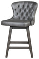 Hillsdale Rosabella Wood Swivel Stool, Wire Brush Gray, Counter Height