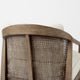 Landon Cream Fabric Seat w/ Light Brown Solid Wood & Cane Back Accent Chair