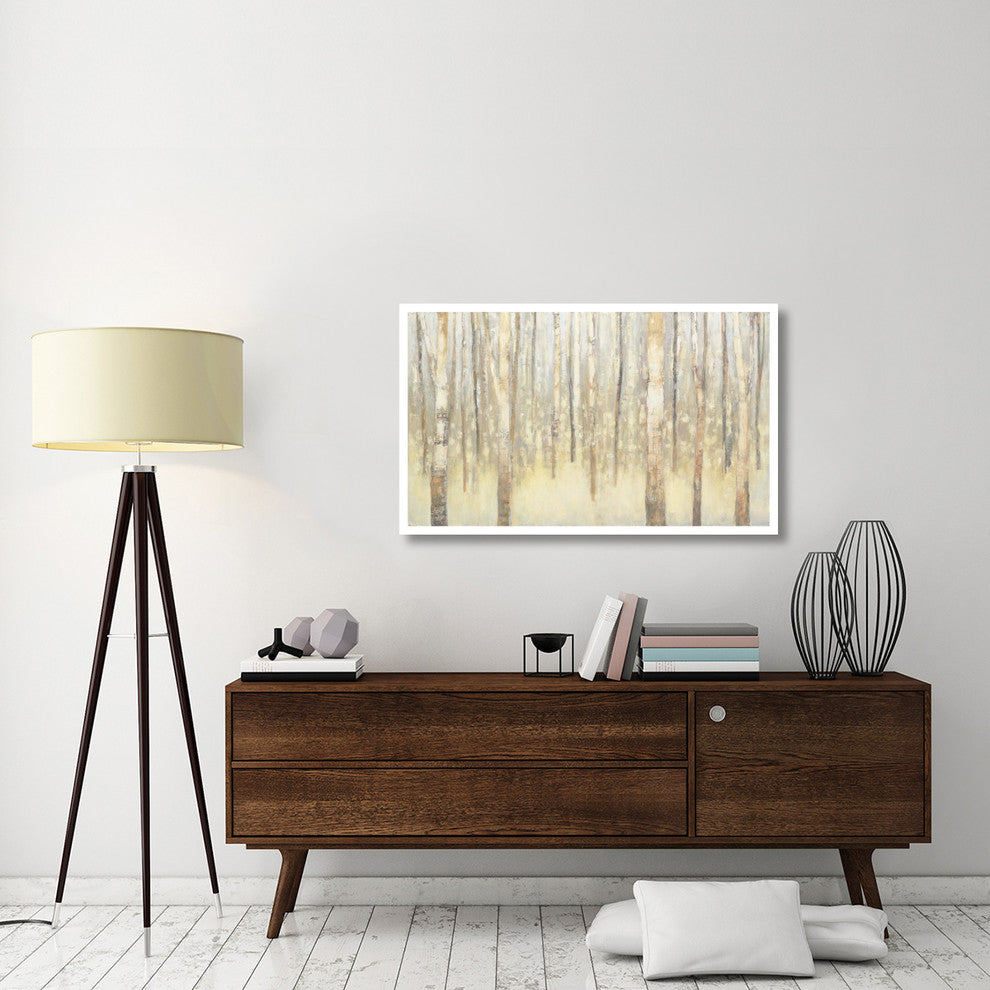 "Birches in Winter" Digital Paper Print by Julia Purinton, 46"x28"
