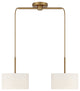 Savoy House Meridian 2-Light Chandelier M100109NB, Natural Brass
