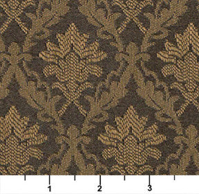 Brown Foliage And Bouquets Upholstery Fabric By The Yard