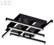 18W Flush-Mount Matte Black With White Acrylic Diffuser