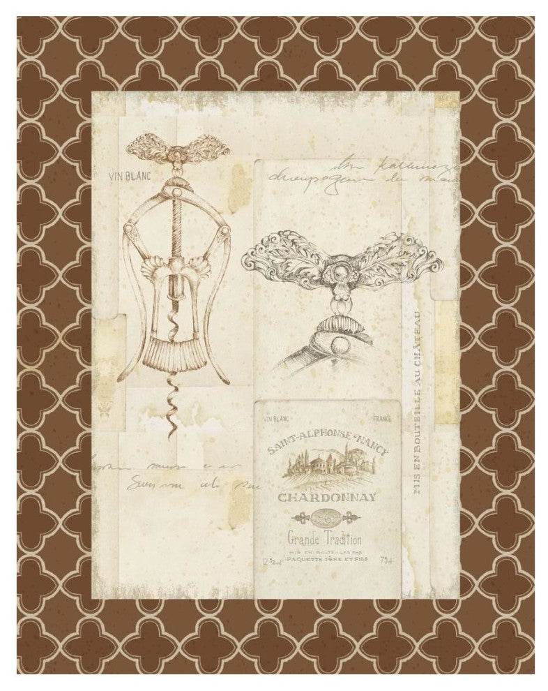 "Fancy Corkscrew I Border" Digital Paper Print by Daphne Brissonnet, 22"x26"