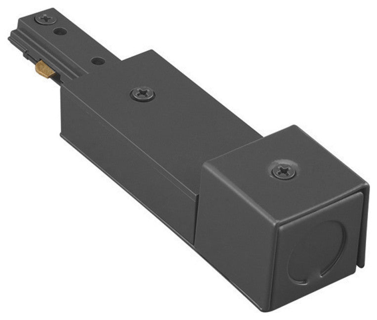 WAC Lighting L Track Power Connectors, Black, Live End Bx Feed