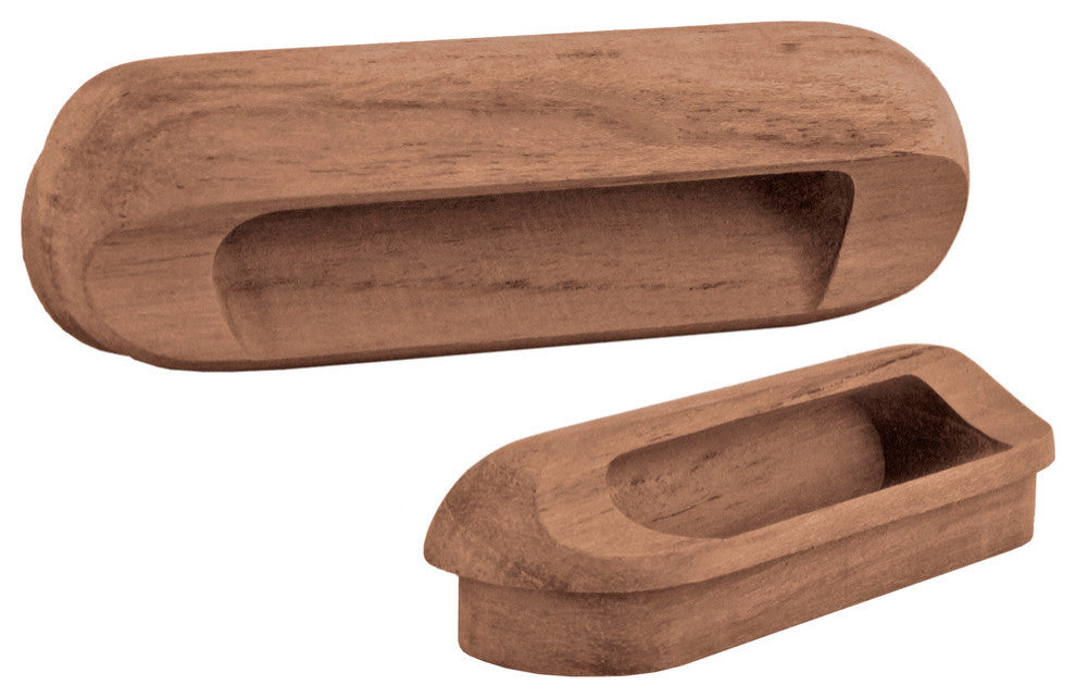 Teak Oblong Drawer Pull, 2-pack