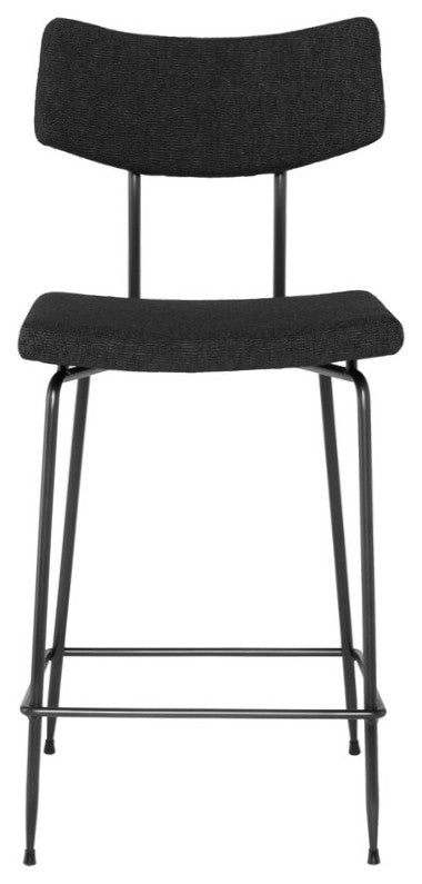 Soli Activated Charcoal Fabric Counter Stool