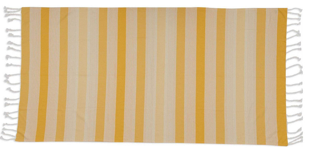 Yellow Stripe Fouta Towel