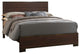 Benzara BM215976 Queen Size Wooden Bed with Natural Grain Details, Dark Brown