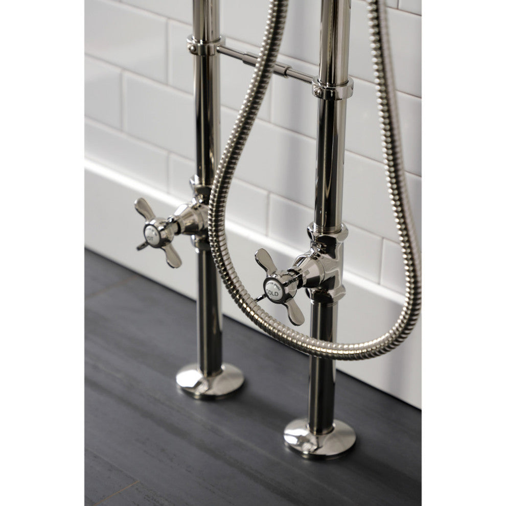 CCK246K6 Freestanding Tub Faucet Package With Supply Line, Polished Nickel