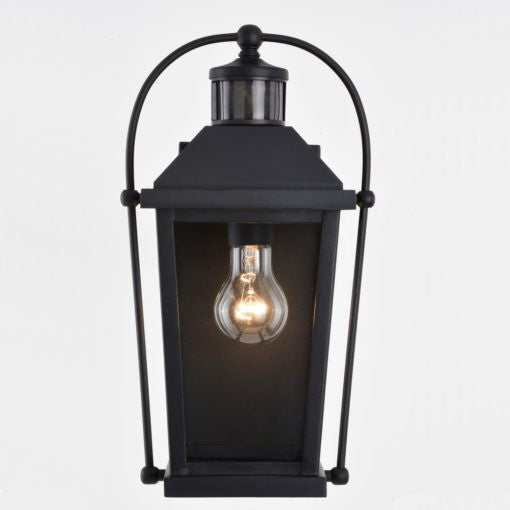 Lexington 1 Light Dualux 8-in. Outdoor Motion Sensor Wall Light Textured Black