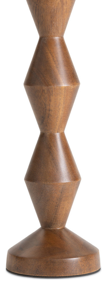 Crew Walnut Buffet Lamp, Natural Linen Shade