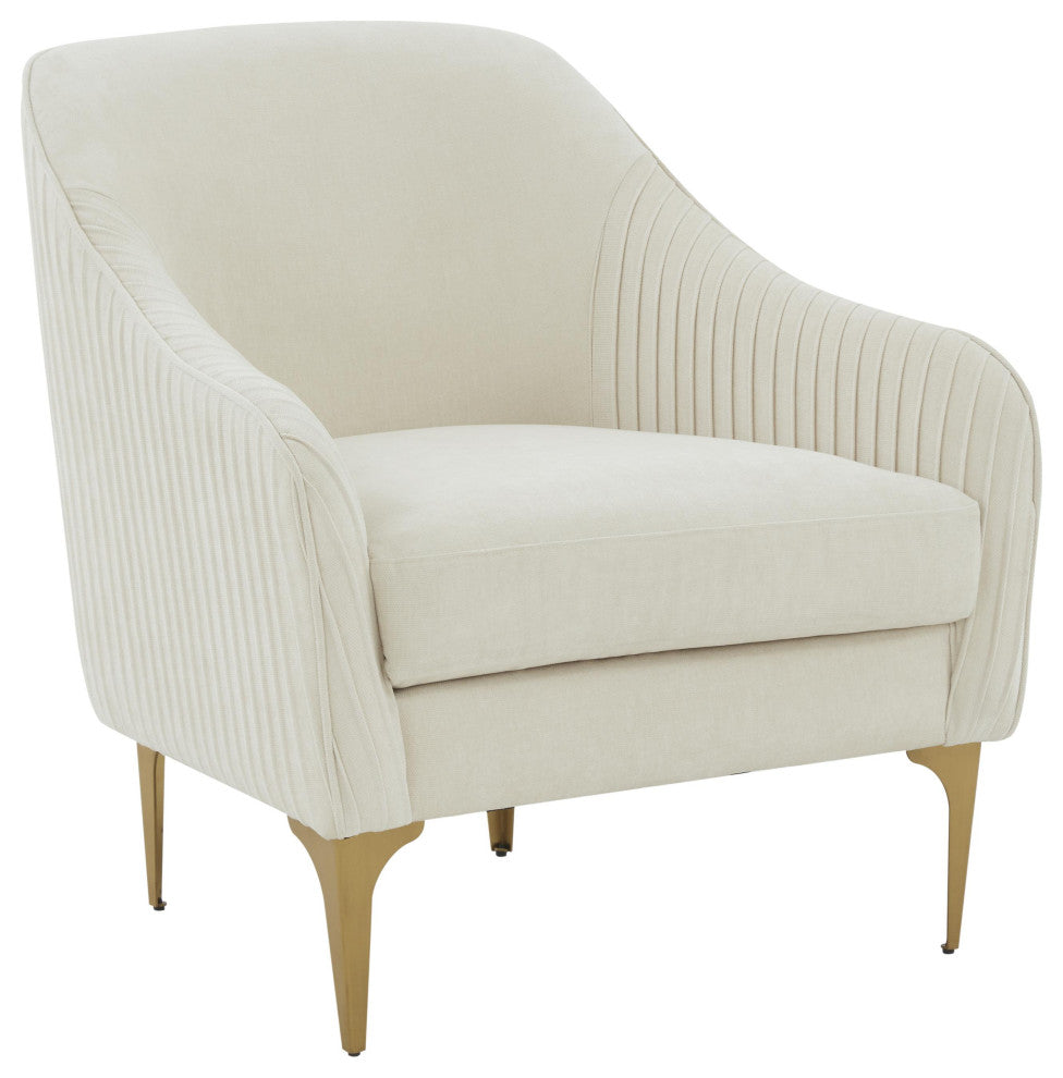 Serena Cream Velvet Accent Chair