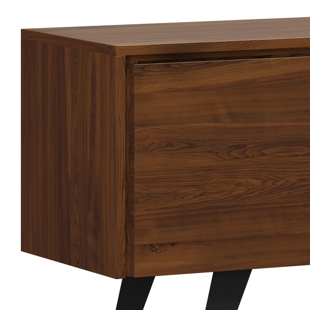 Lowry SOLID ACACIA WOOD TV Media Stand For TVs up to 70 inches, Walnut